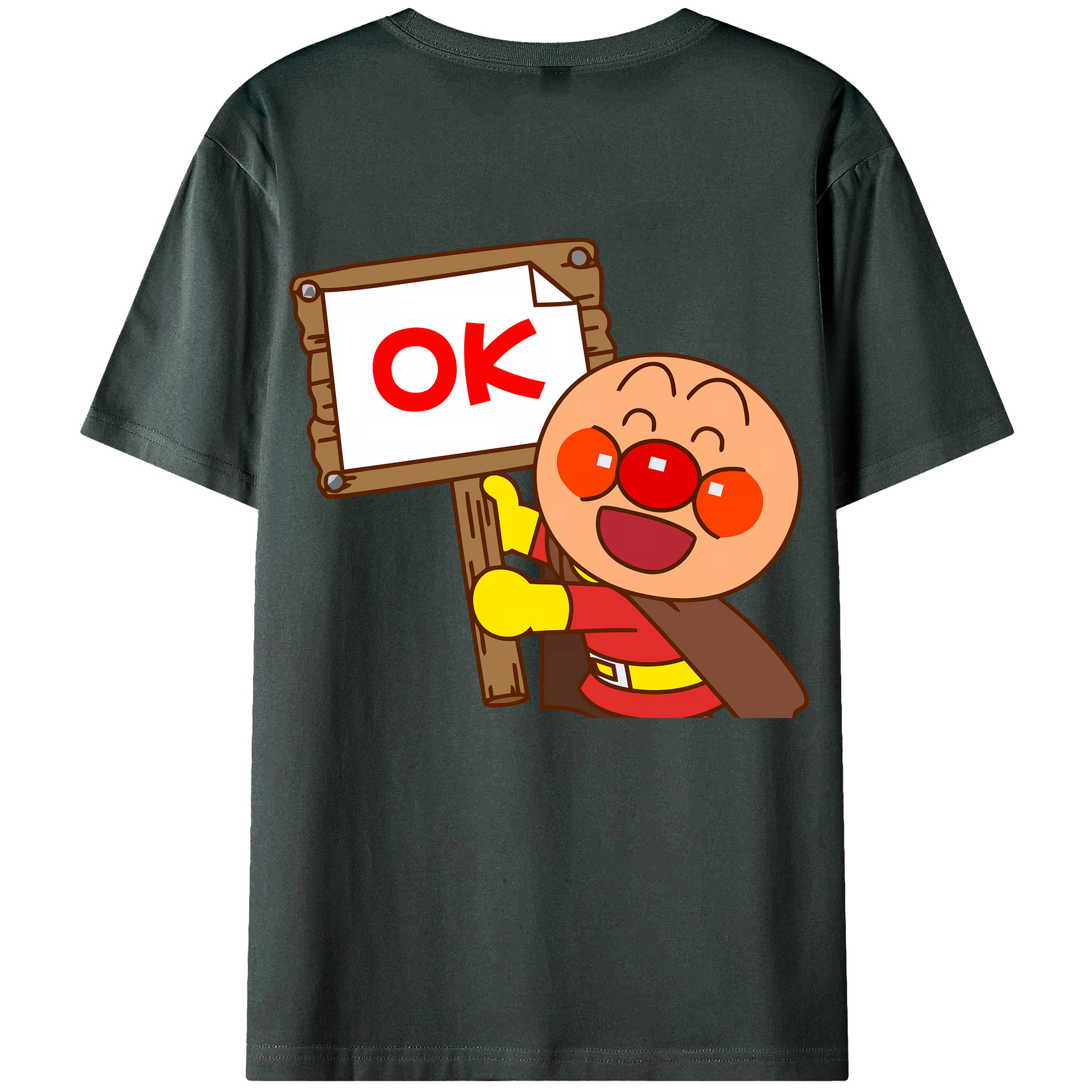 （画像用） アンパンマン Anpanman 綿100％ メンズ半袖Tシャツ（バックプリント） 通気性